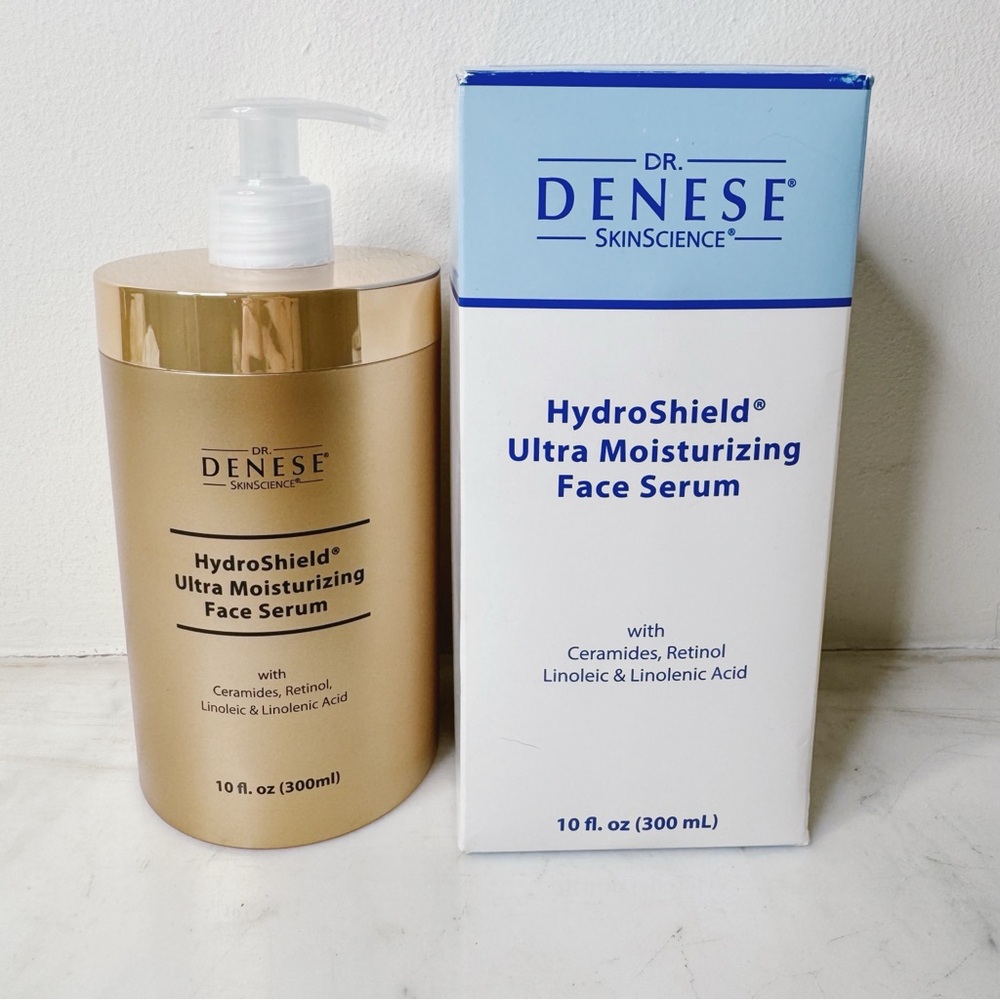 Dr. Denese Hydroshield Ultra Moisturizing Face Serum 10 fl. oz. W Pump NIB Gold